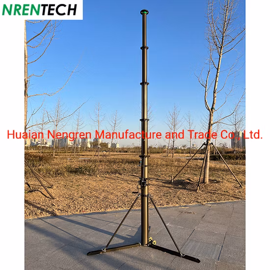 안테나 사용 수동 크랭크업 텔레스코픽 마스트 6m 높이